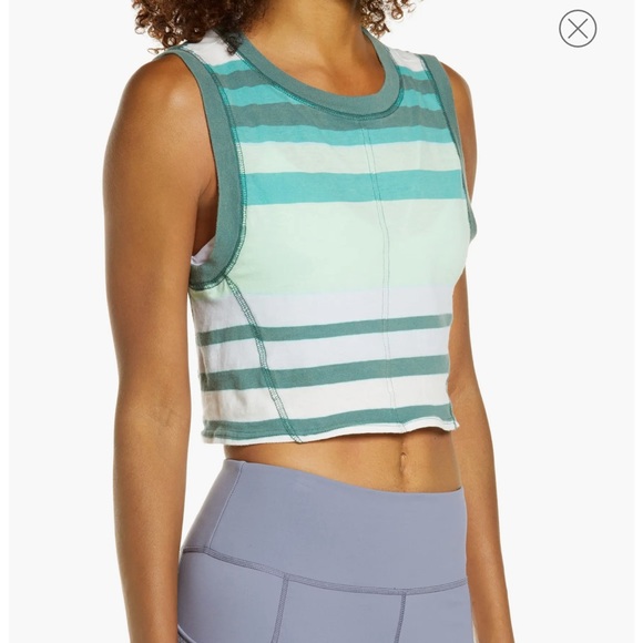 Free People Movement Play by Play Crop Tank - Electric Pistachio - Picture 3 of 7